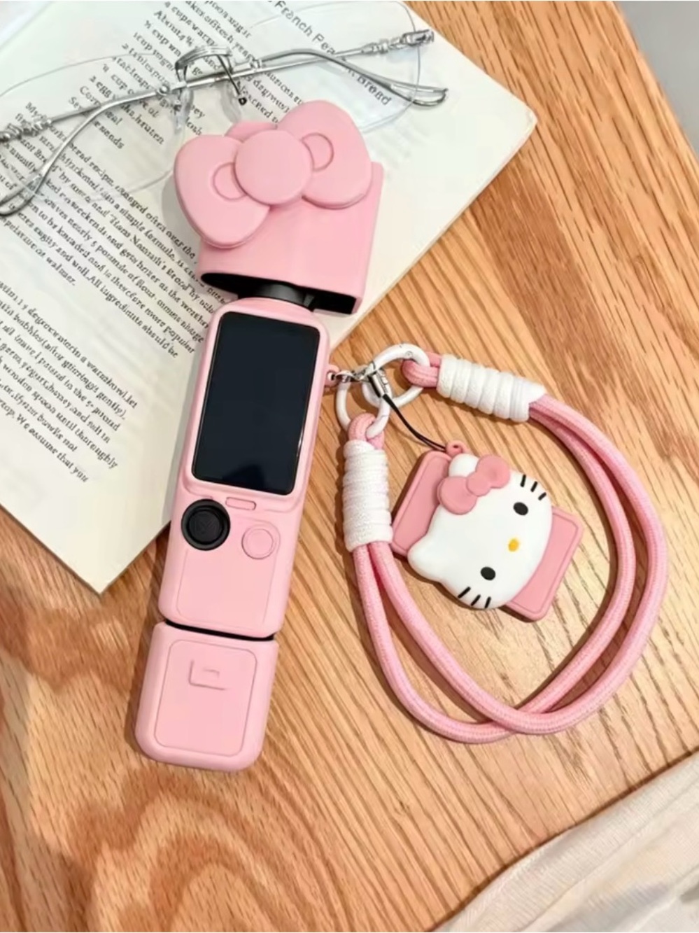Pink Hello Kitty Dji Protective Case & Lanyard for Pocket 3 Camera/Remote
